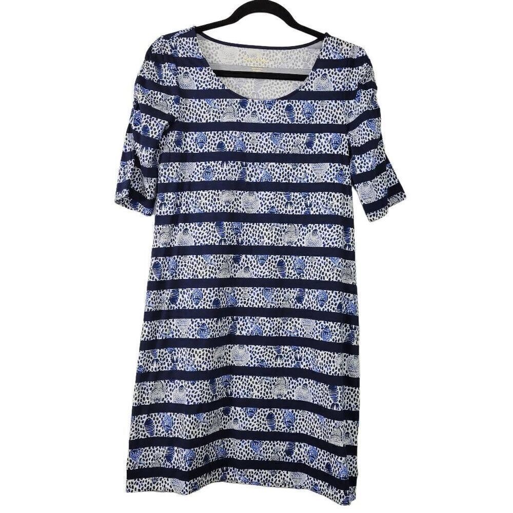 Lilly Pulitzer La‎ Jolla High Tide Pima Cotton Dress Sz S Heart & Sole Striped